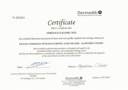 Filling wrinkles with hyaluronic acid and fillers 1st degree course 12-07-2014-1-min